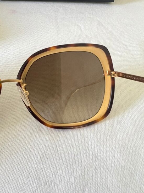 Alexander McQueen AM0151S 003 Sunglasses Women\'s Brown Gradient Italy main image 10